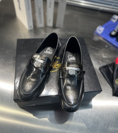 CHRISTIAN LOUBOUTIN LOAFERS BLACK MAN SIZE 38-47 - Men US7= EU 39= 25 cm= UK 6.5